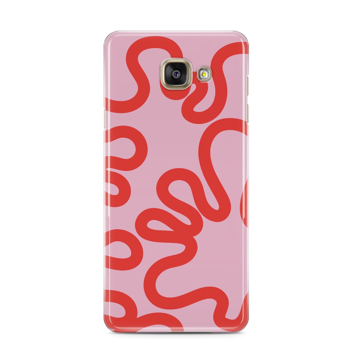 Squiggle Samsung Galaxy A3 2016 Case on gold phone