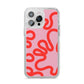 Squiggle iPhone 14 Pro Max Glitter Tough Case Silver