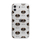 St Bernard Icon with Name Apple iPhone 11 in White with Bumper Case