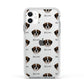 St Bernard Icon with Name Apple iPhone 11 in White with White Impact Case