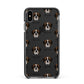 St Bernard Icon with Name Apple iPhone Xs Max Impact Case Black Edge on Black Phone