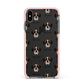 St Bernard Icon with Name Apple iPhone Xs Max Impact Case Pink Edge on Black Phone