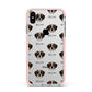St Bernard Icon with Name Apple iPhone Xs Max Impact Case Pink Edge on Silver Phone