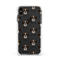 St Bernard Icon with Name Apple iPhone Xs Max Impact Case White Edge on Black Phone