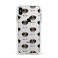St Bernard Icon with Name Apple iPhone Xs Max Impact Case White Edge on Silver Phone
