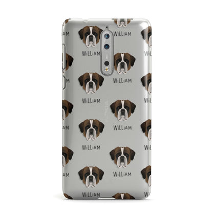 St Bernard Icon with Name Nokia Case