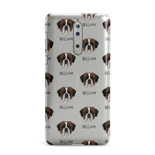 St Bernard Icon with Name Nokia Case