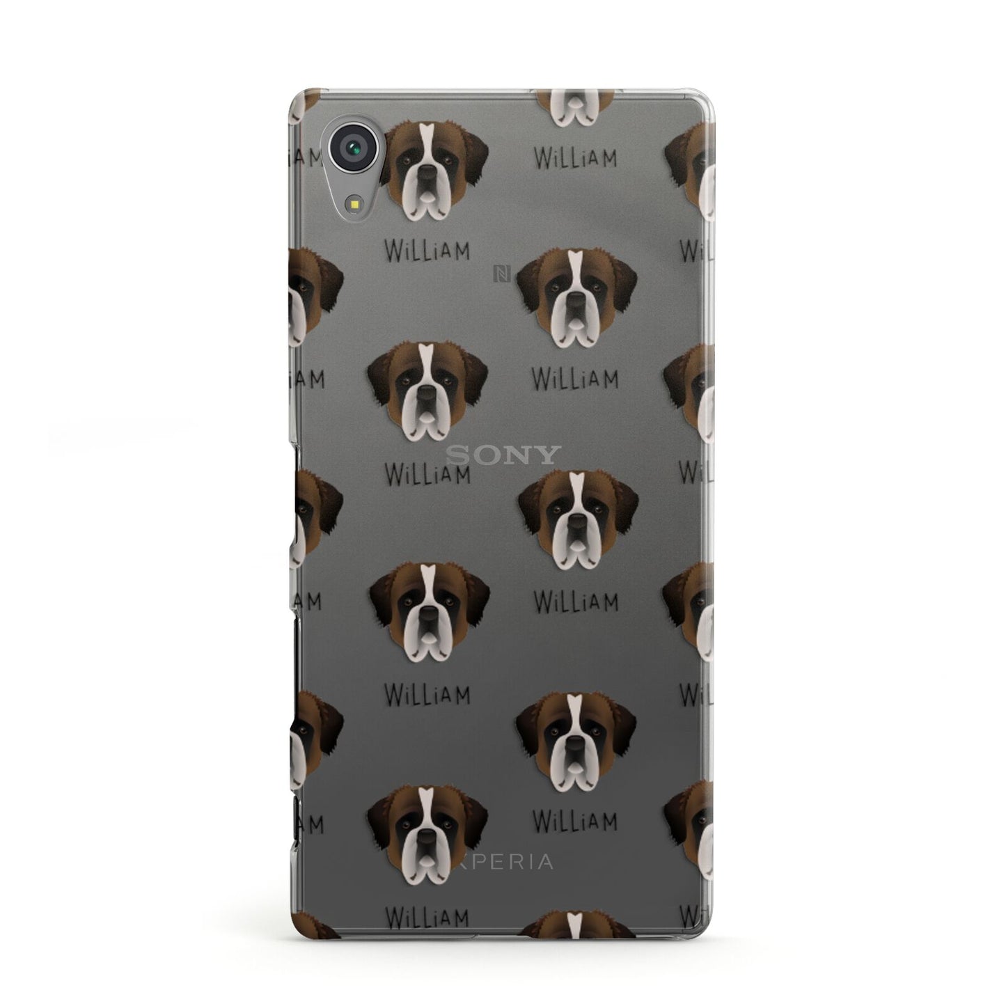 St Bernard Icon with Name Sony Xperia Case