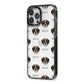 St Bernard Icon with Name iPhone 13 Pro Max Black Impact Case Side Angle on Silver phone