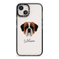 St Bernard Personalised iPhone 13 Black Impact Case on Silver phone