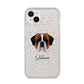 St Bernard Personalised iPhone 14 Plus Glitter Tough Case Starlight