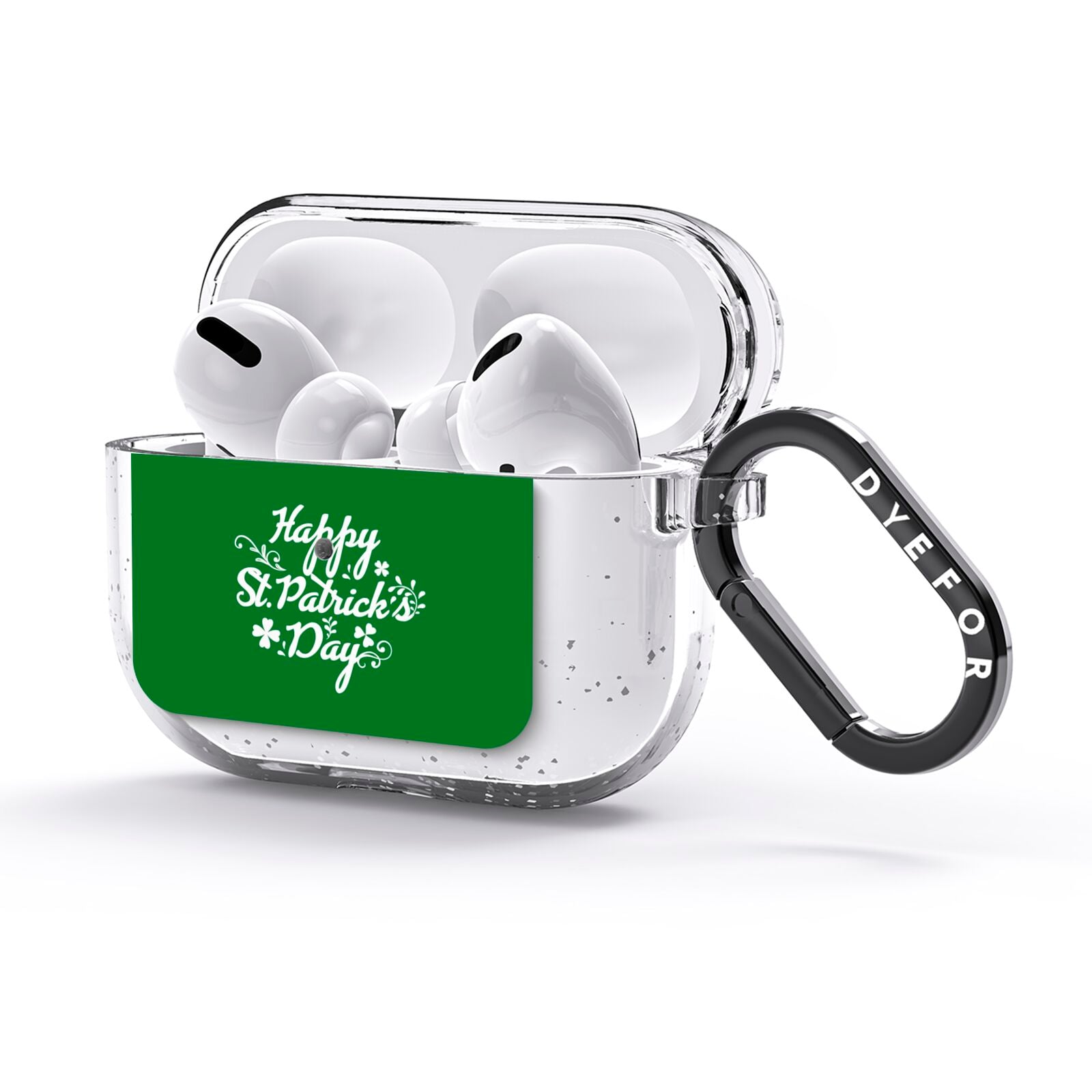 St Patricks Day AirPods Glitter Case 3rd Gen Side Image