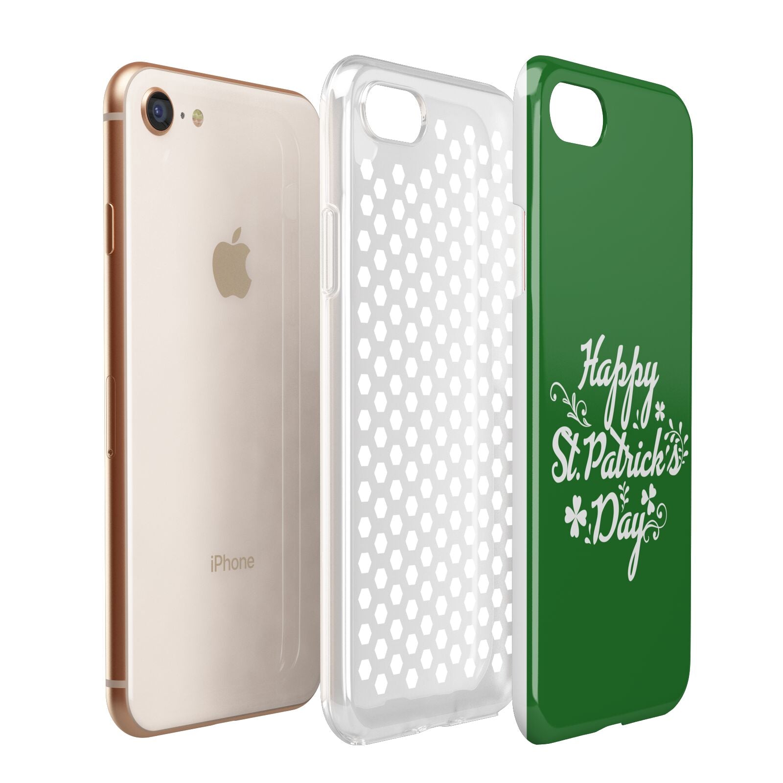 St Patricks Day Apple iPhone 7 8 3D Tough Case Expanded View
