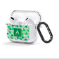 St Patricks Day Monogram AirPods Clear Case 3rd Gen Side Image