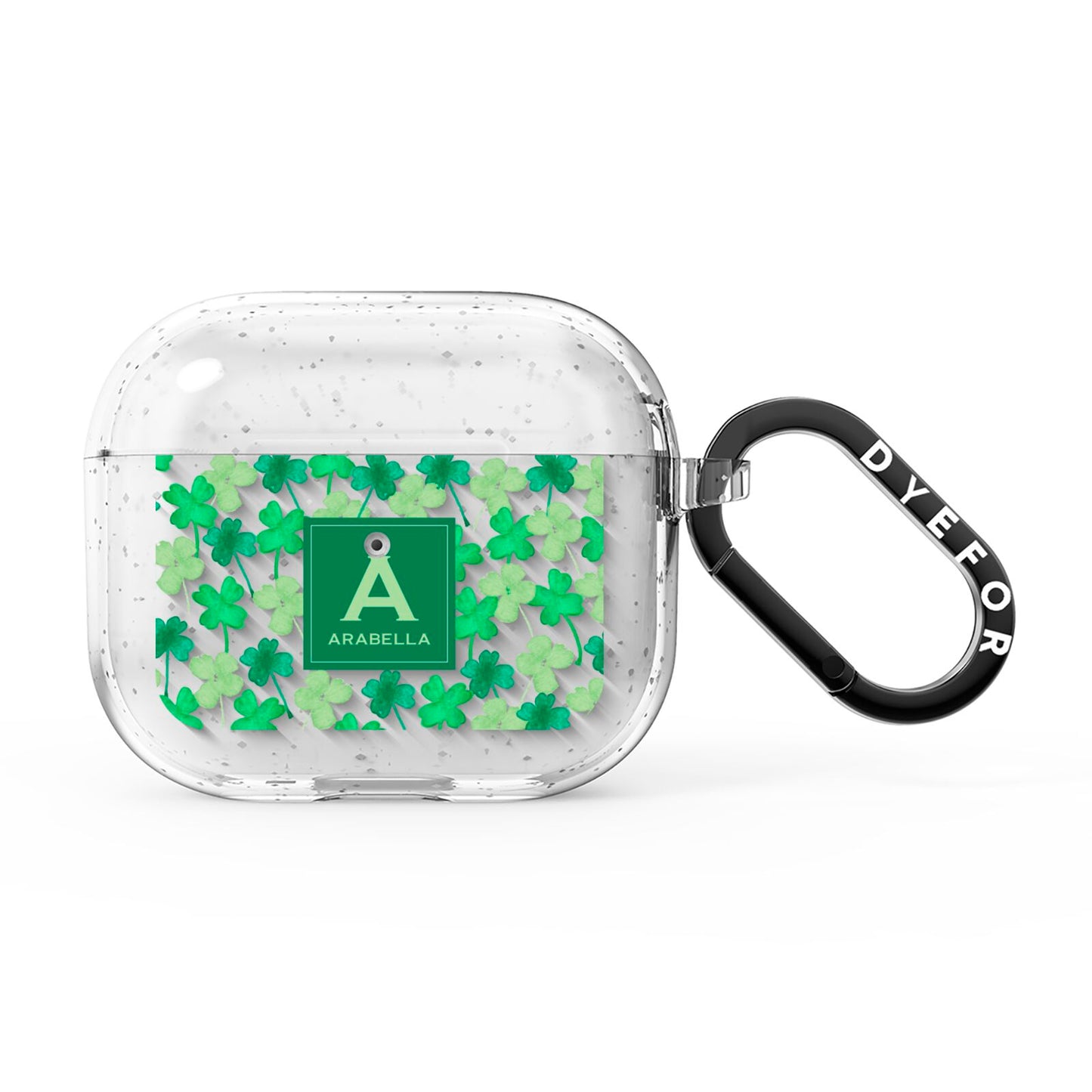 St Patricks Day Monogram AirPods Glitter Case 3rd Gen