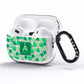 St Patricks Day Monogram AirPods Pro Clear Case Side Image