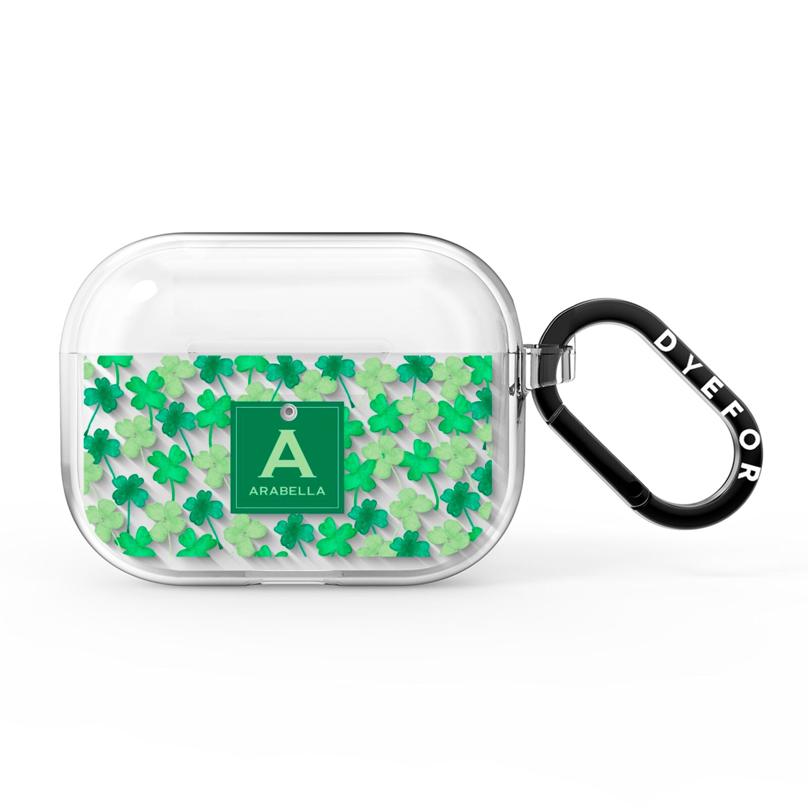 St Patricks Day Monogram AirPods Pro Clear Case