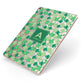 St Patricks Day Monogram Apple iPad Case on Rose Gold iPad Side View