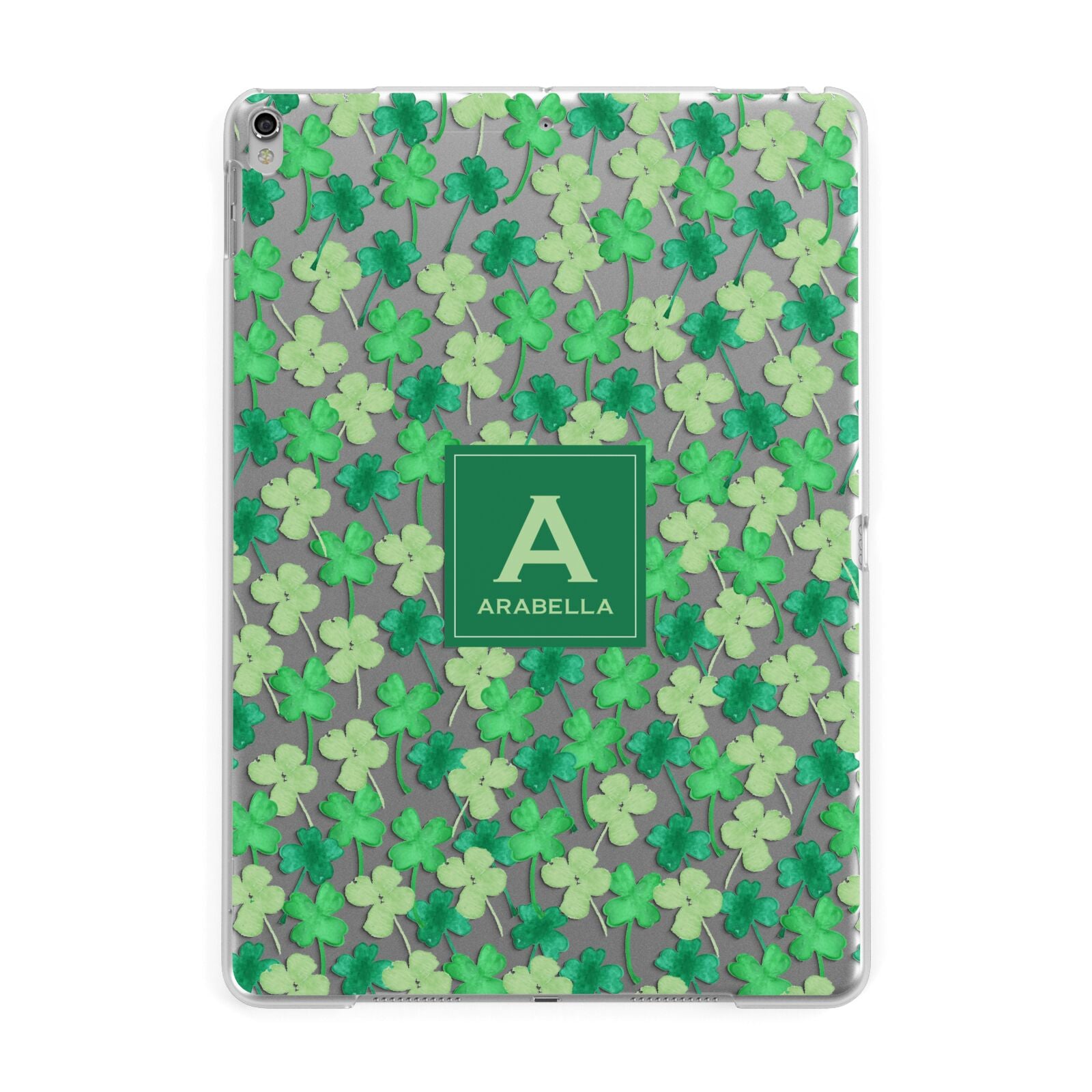St Patricks Day Monogram Apple iPad Silver Case