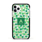 St Patricks Day Monogram Apple iPhone 11 Pro in Silver with Black Impact Case