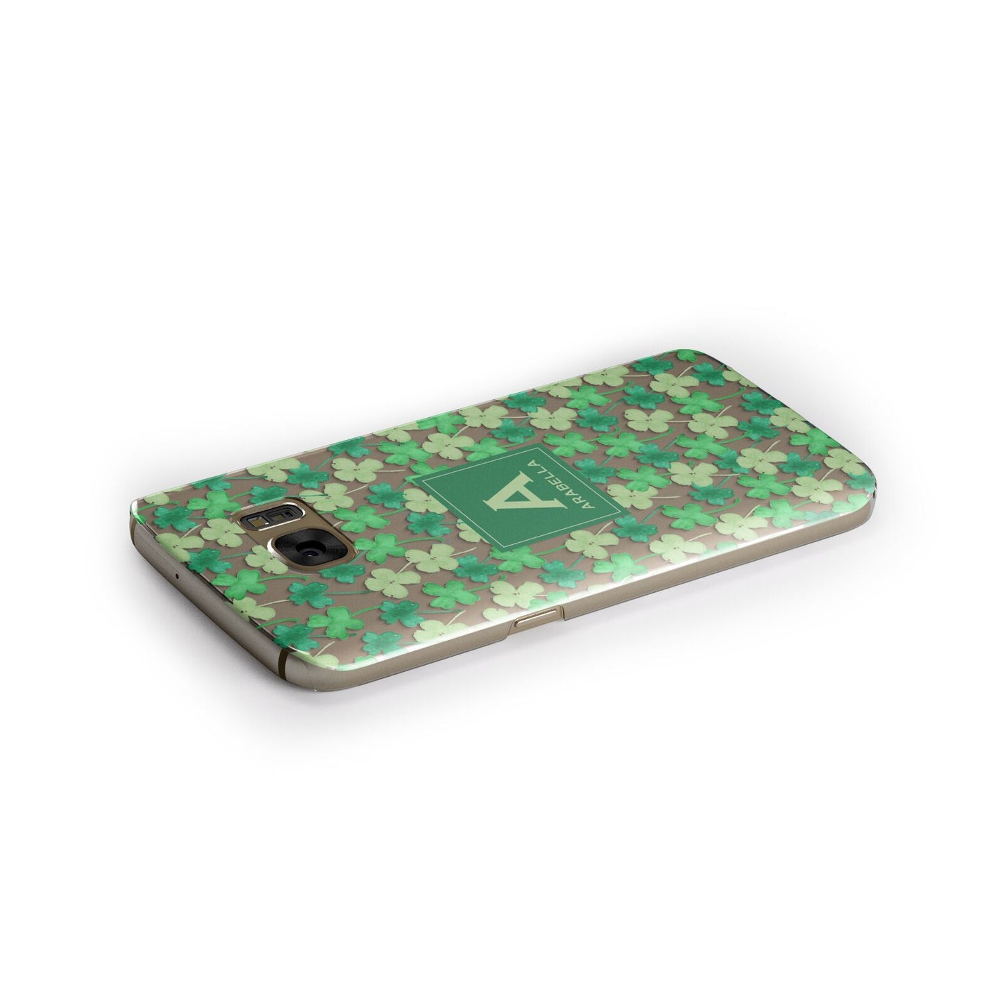 St Patricks Day Monogram Samsung Galaxy Case Side Close Up