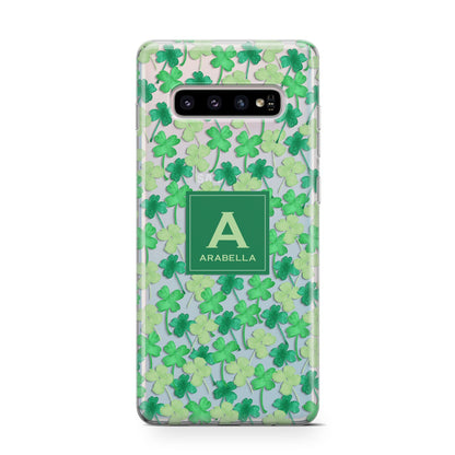 St Patricks Day Monogram Samsung Galaxy S10 Case
