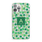 St Patricks Day Monogram iPhone 13 Pro Max Clear Bumper Case