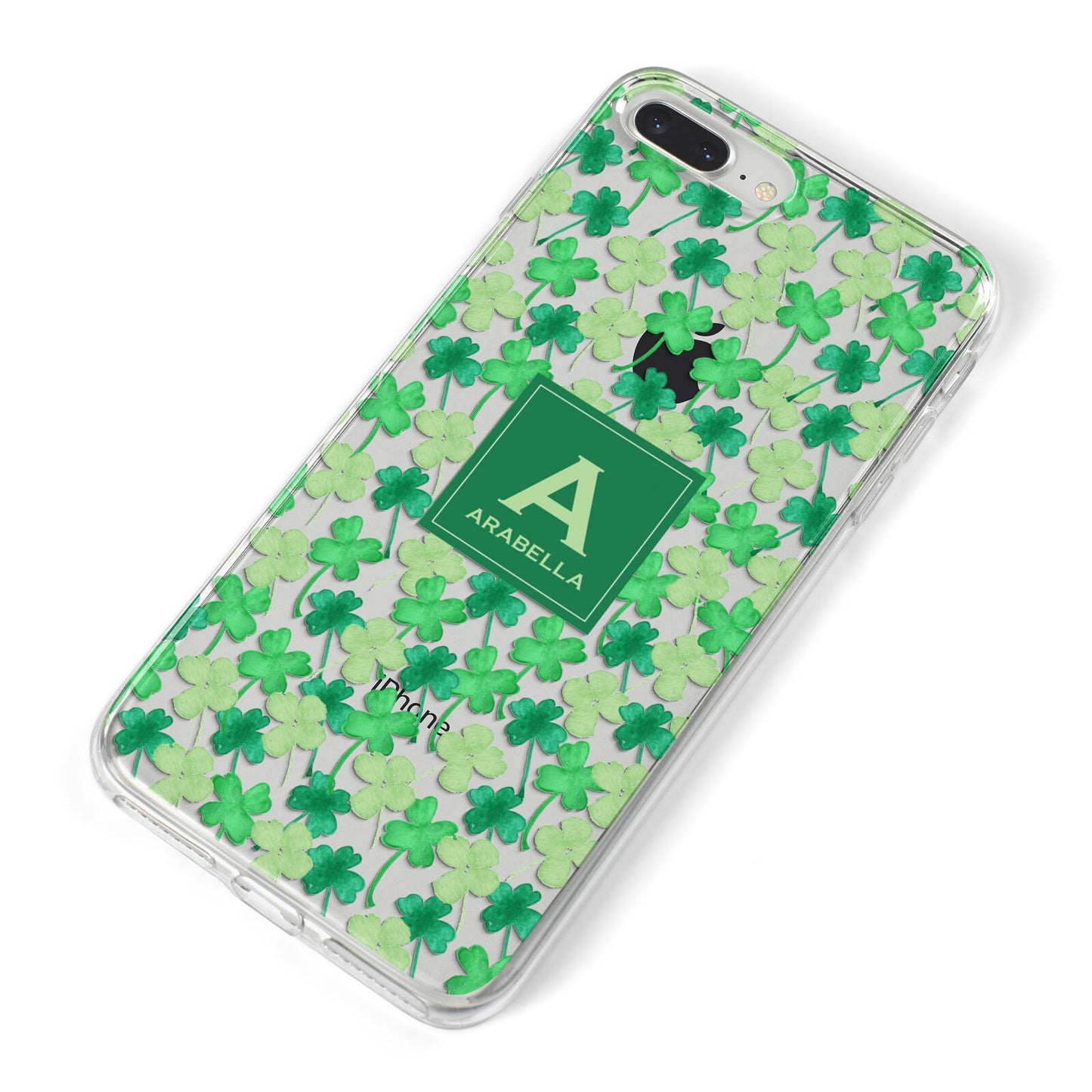 St Patricks Day Monogram iPhone 8 Plus Bumper Case on Silver iPhone Alternative Image