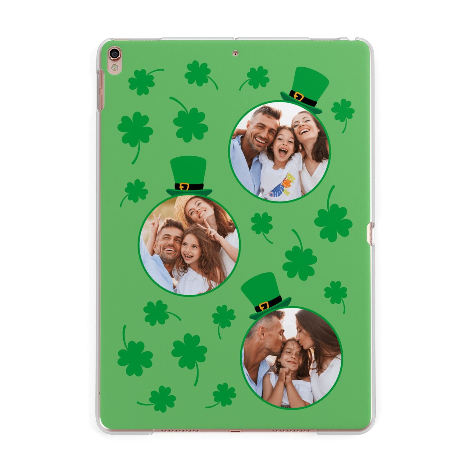 St Patricks Day Personalised Photo Apple iPad Rose Gold Case