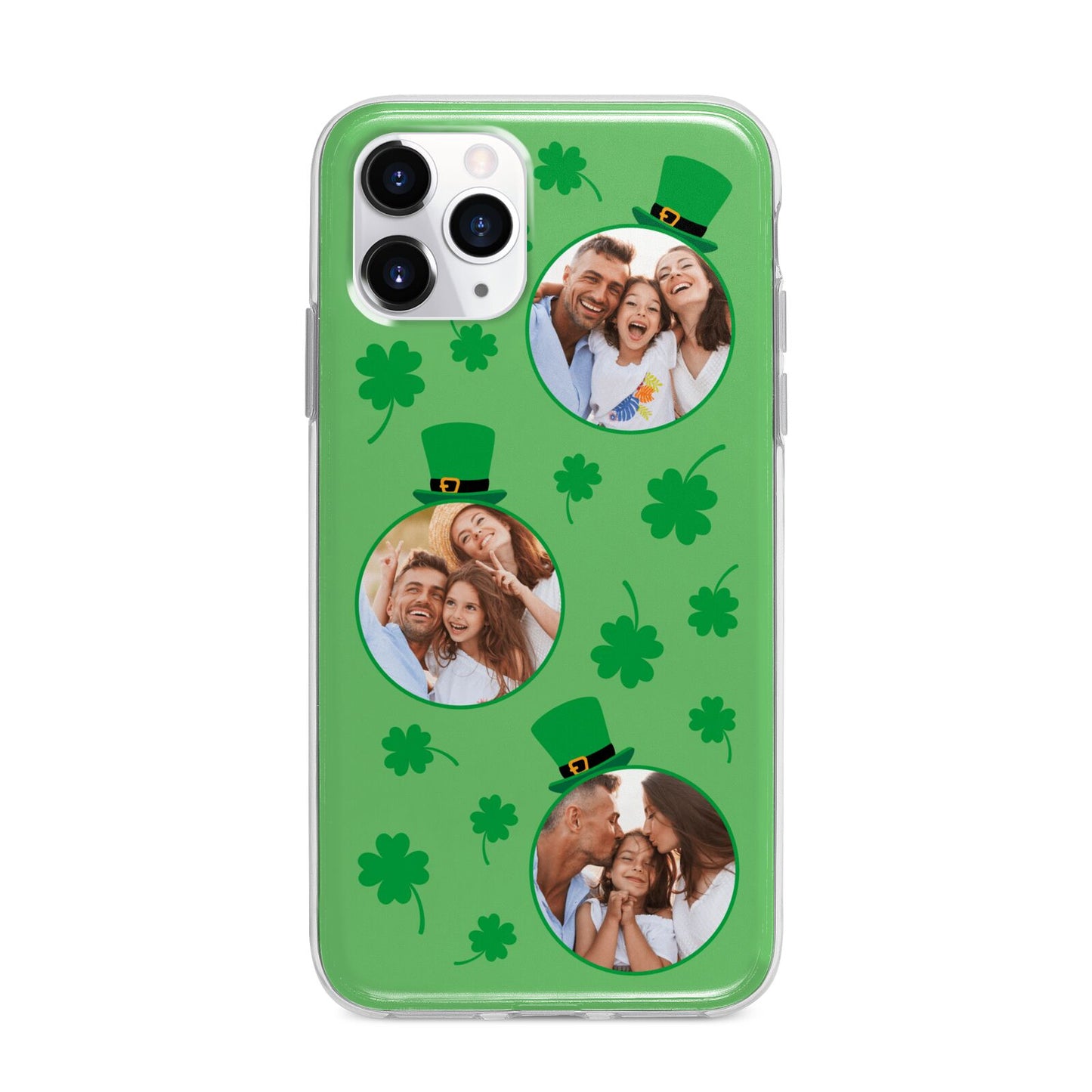 St Patricks Day Personalised Photo Apple iPhone 11 Pro Max in Silver with Bumper Case