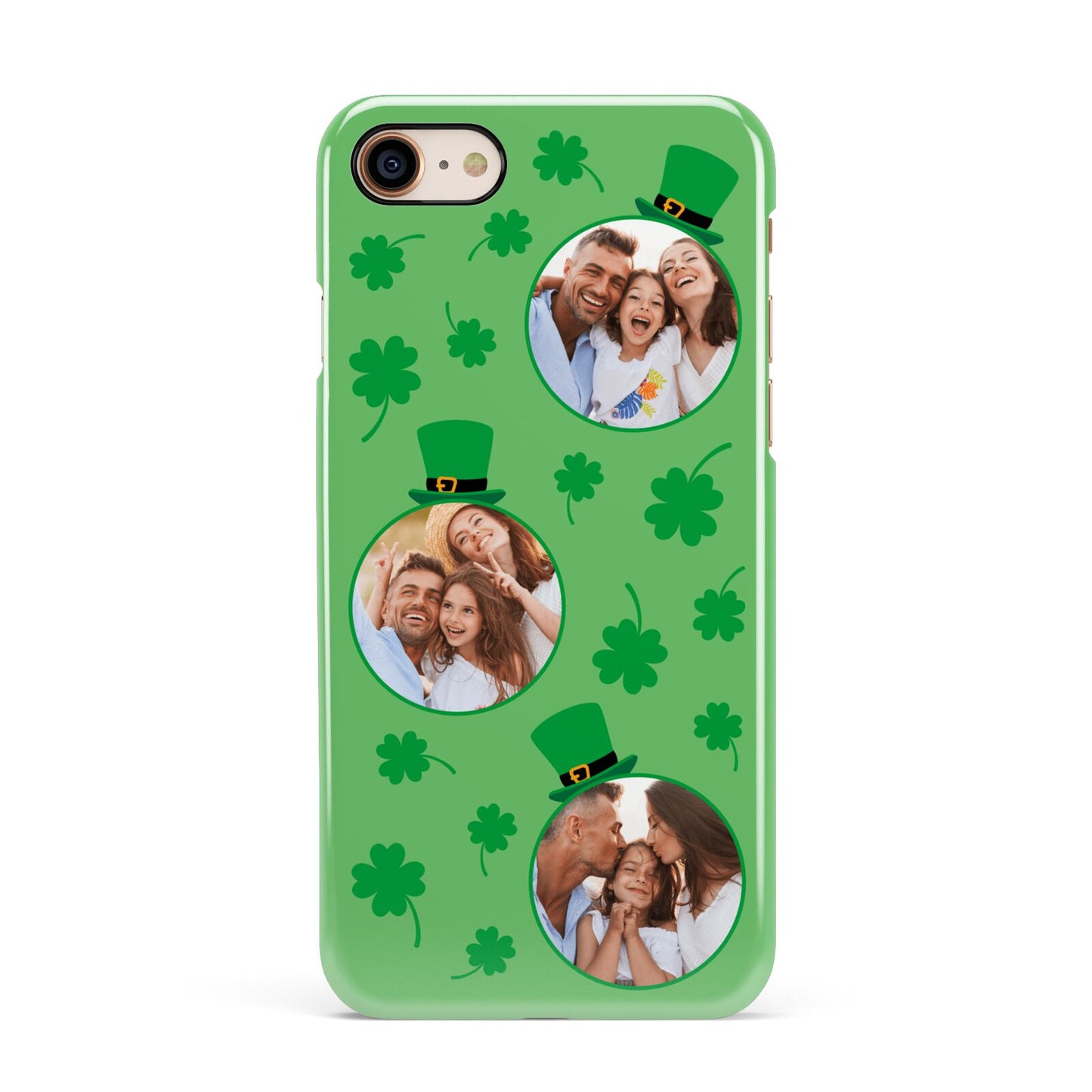 St Patricks Day Personalised Photo Apple iPhone 7 8 3D Snap Case