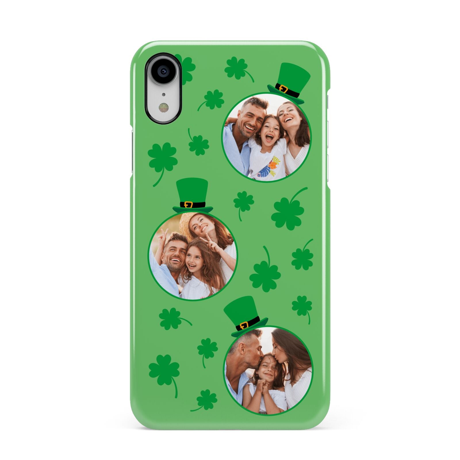 St Patricks Day Personalised Photo Apple iPhone XR White 3D Snap Case