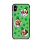 St Patricks Day Personalised Photo Apple iPhone Xs Impact Case Black Edge on Black Phone