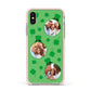 St Patricks Day Personalised Photo Apple iPhone Xs Impact Case Pink Edge on Gold Phone