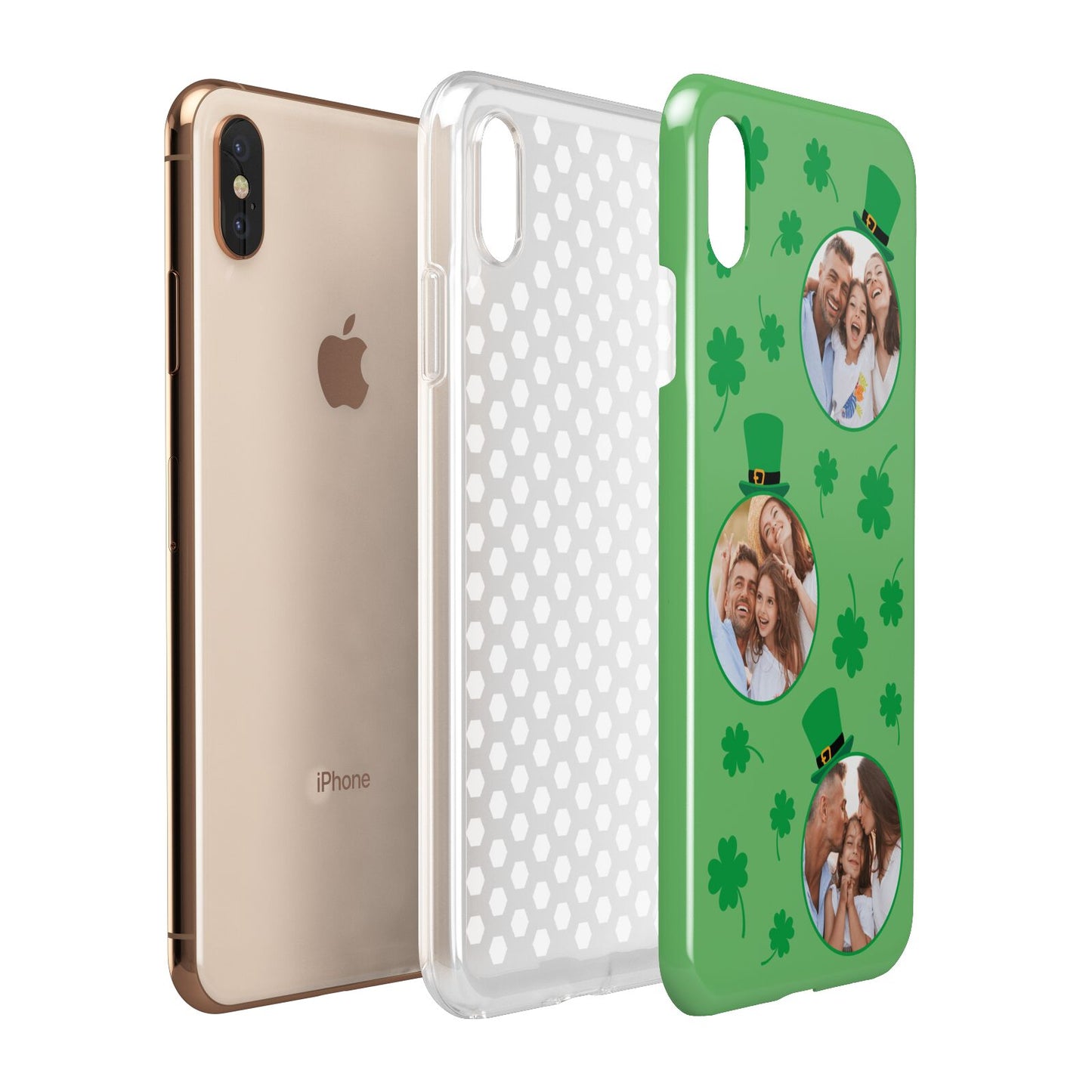 St Patricks Day Personalised Photo Apple iPhone Xs Max 3D Tough Case Expanded View