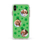 St Patricks Day Personalised Photo Apple iPhone Xs Max Impact Case White Edge on Gold Phone