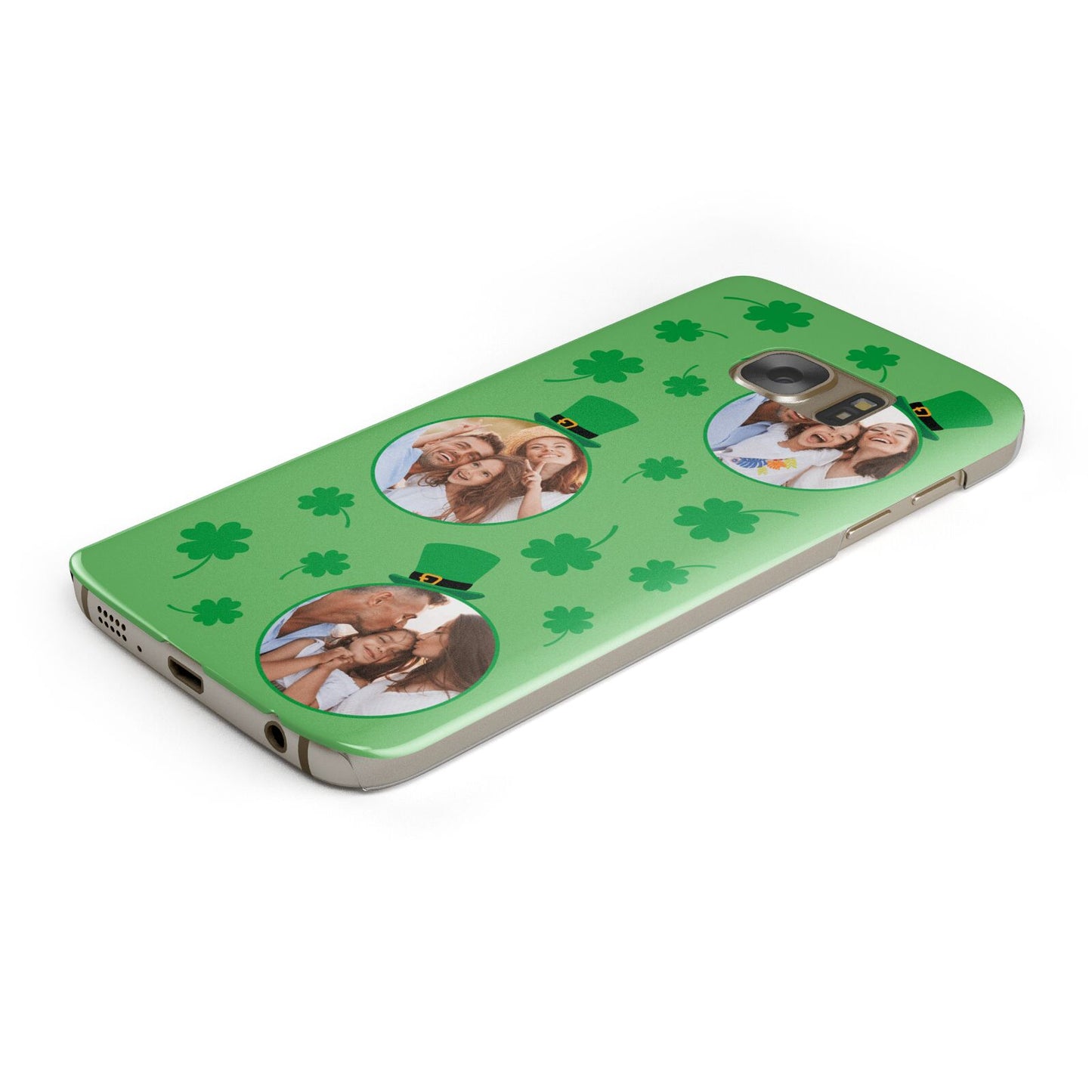 St Patricks Day Personalised Photo Protective Samsung Galaxy Case Angled Image