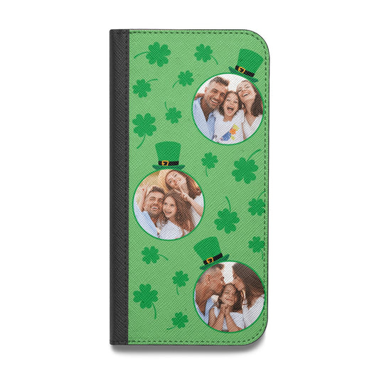 St Patricks Day Personalised Photo Vegan Leather Flip iPhone Case