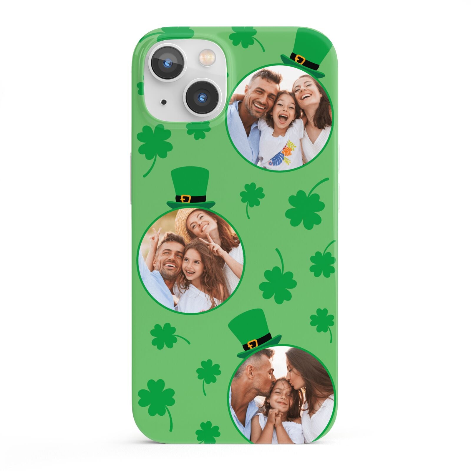 St Patricks Day Personalised Photo iPhone 13 Full Wrap 3D Snap Case
