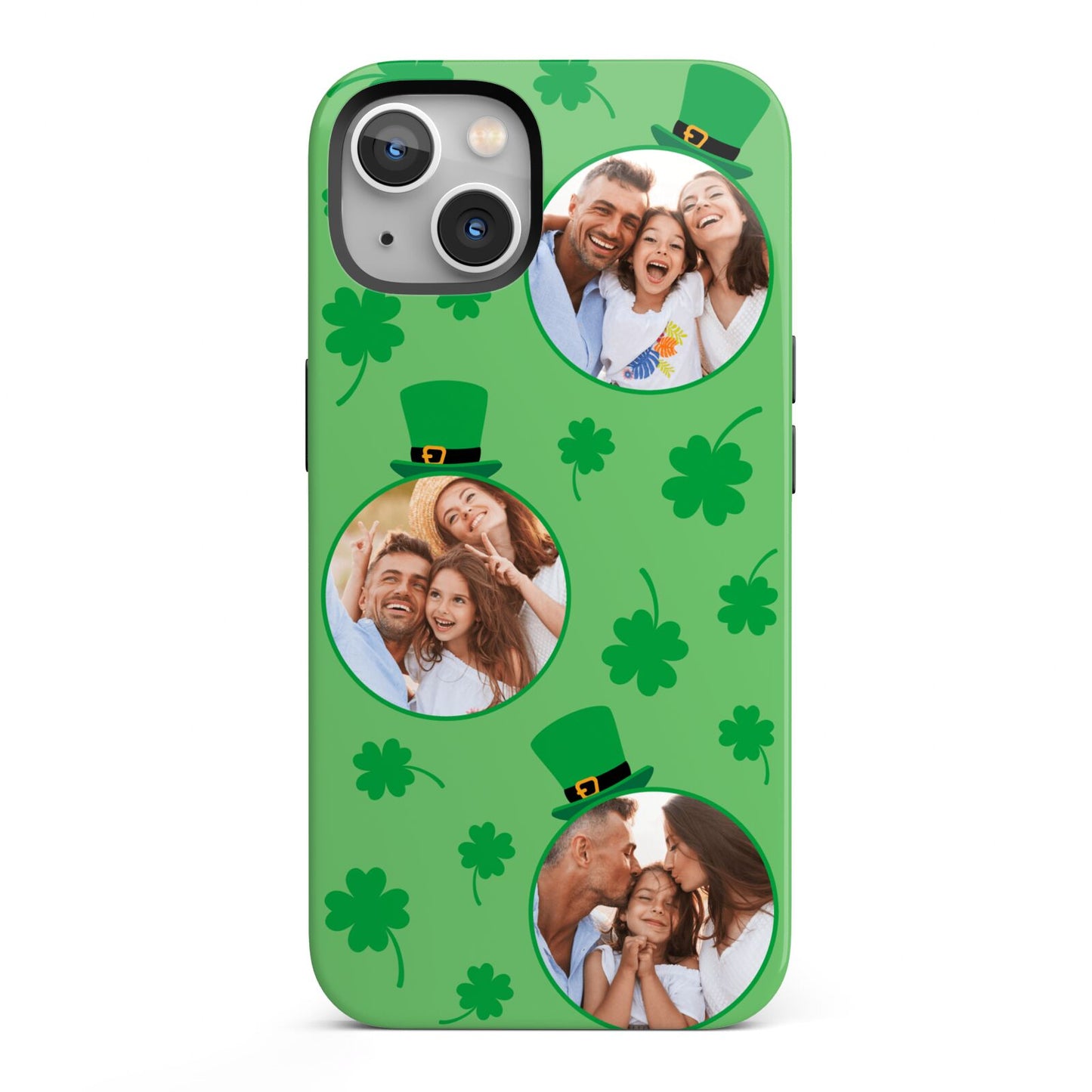 St Patricks Day Personalised Photo iPhone 13 Full Wrap 3D Tough Case