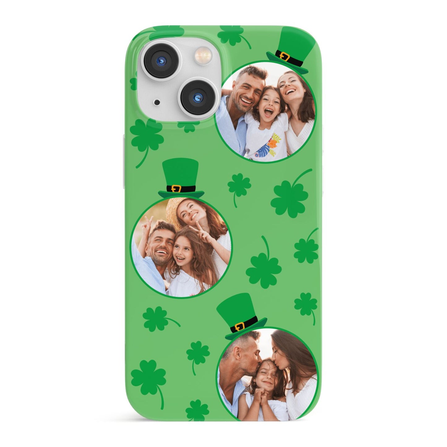 St Patricks Day Personalised Photo iPhone 13 Mini Full Wrap 3D Snap Case