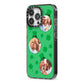 St Patricks Day Personalised Photo iPhone 13 Pro Black Impact Case Side Angle on Silver phone