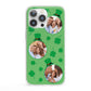 St Patricks Day Personalised Photo iPhone 13 Pro Clear Bumper Case