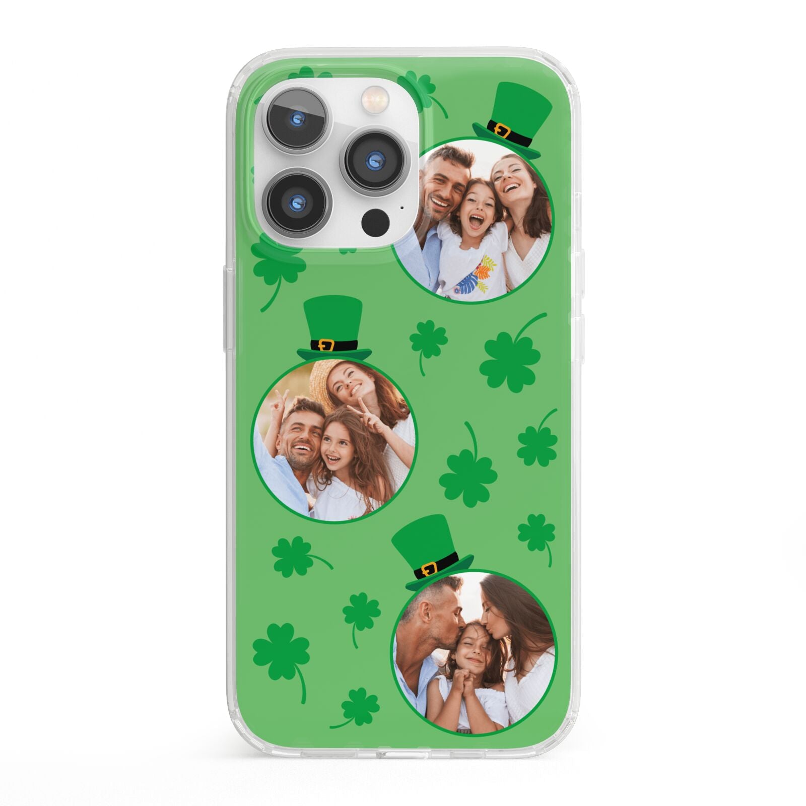 St Patricks Day Personalised Photo iPhone 13 Pro Clear Bumper Case