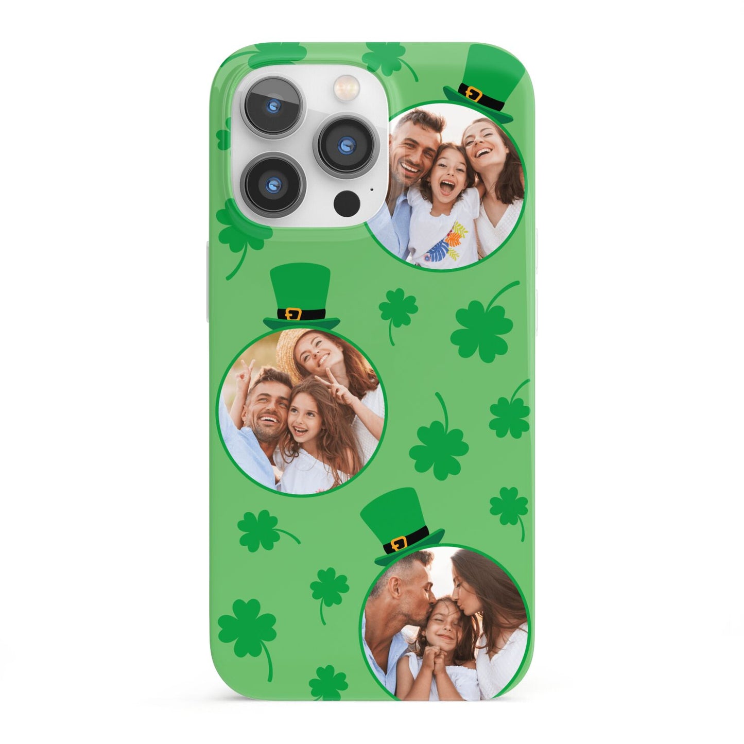St Patricks Day Personalised Photo iPhone 13 Pro Full Wrap 3D Snap Case
