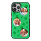 St Patricks Day Personalised Photo iPhone 13 Pro Max Black Impact Case on Silver phone