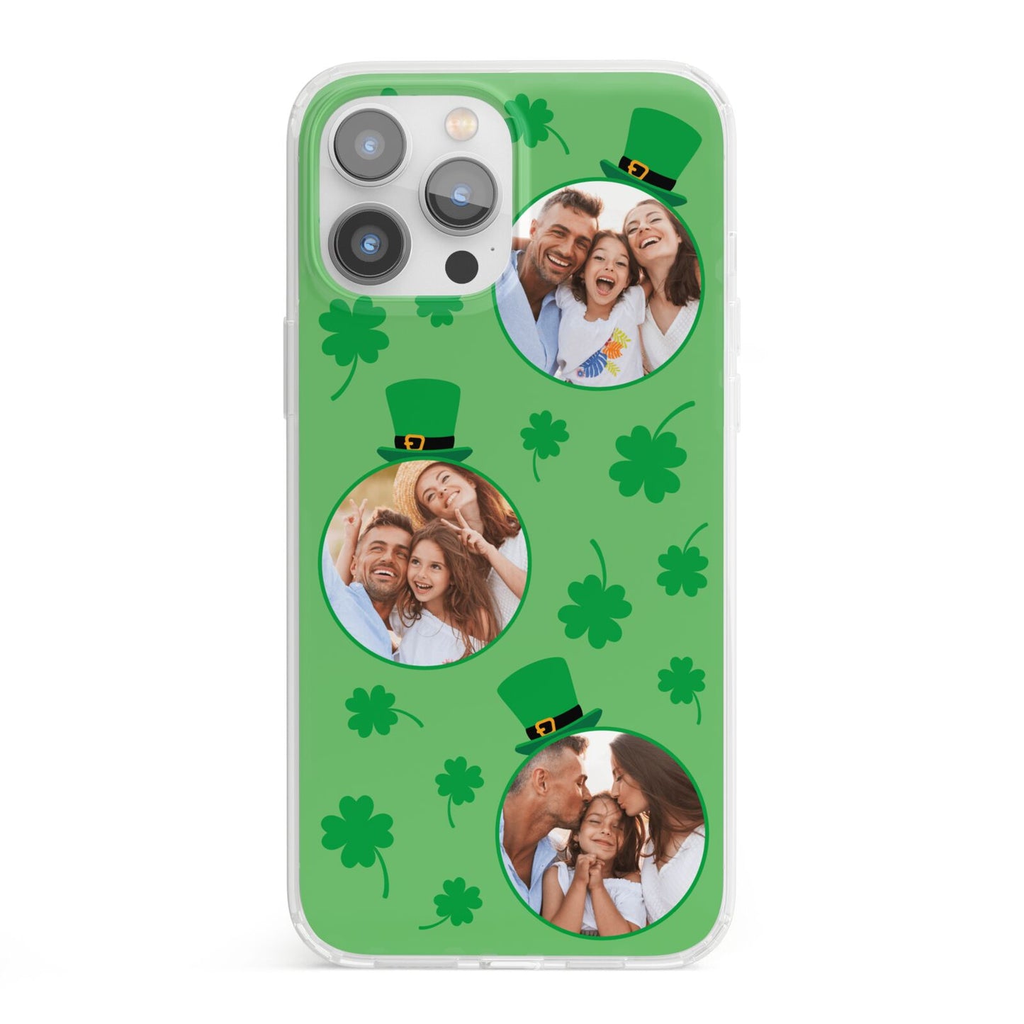 St Patricks Day Personalised Photo iPhone 13 Pro Max Clear Bumper Case
