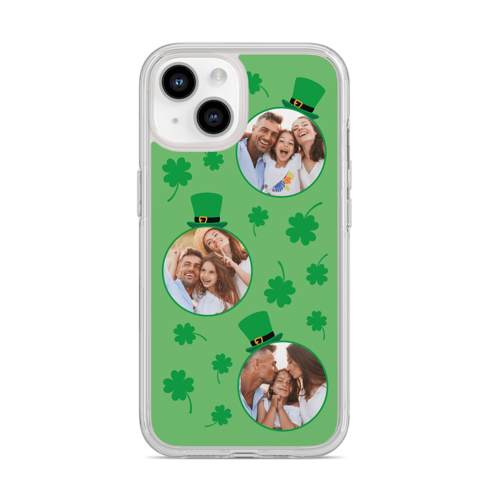 St Patricks Day Personalised Photo iPhone 14 Clear Tough Case Starlight