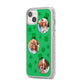 St Patricks Day Personalised Photo iPhone 14 Plus Glitter Tough Case Starlight Angled Image