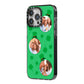 St Patricks Day Personalised Photo iPhone 14 Pro Max Black Impact Case Side Angle on Silver phone